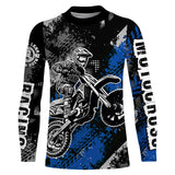 Maxcorners Motocross Racing Jersey Blue Upf30+ Dirt Bike Shirt Men Women Kid Off-road Riding Jersey MT2809