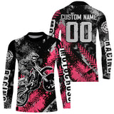 Maxcorners Motocross Racing Jersey Pink Upf30+ Dirt Bike Shirt Men Women Kid Off-road Riding Jersey XM250 MT2809