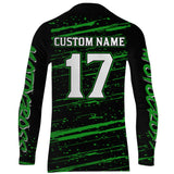 Maxcorners Motocross Racing Jersey Green Upf30+ Dirt Bike Off-road MX Shirt Men Kid Women XM186 MT2809