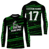 Maxcorners Motocross Racing Jersey Green Upf30+ Dirt Bike Off-road MX Shirt Men Kid Women XM186 MT2809