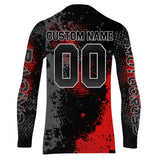 Maxcorners Motocross Racing Jersey Red Upf30+ Dirt Bike Shirt Kid Women Men Off-road Jersey XM263 MT2809