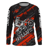Maxcorners Kid Men Motocross Jersey Personalized Upf30+ Red Dirt Bike Shirt MX Racing Jersey XM231 MT2809