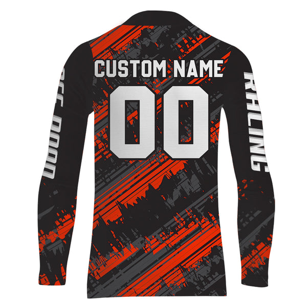 Maxcorners Kid Men Motocross Jersey Personalized Upf30+ Red Dirt Bike Shirt MX Racing Jersey XM231 MT2809