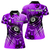 Maxcorners Purple Billiard Shirt 8 Ball Personalized Billiard Jersey For Men Billiard Gifts For Men Team Polo & 1/4 Zip