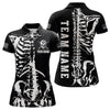 Maxcorners Custom Skull Bone 8 Ball Billiard Shirts for Men Billiard Team Jerseys Polo & 1/4 Zip Shirts MT1706