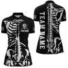 Maxcorners Custom Skull Bone 8 Ball Billiard Shirts for Men Billiard Team Jerseys Polo & 1/4 Zip Shirts MT1706