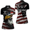 Maxcorners American Flag Billiard Shirt Personalized Funny Eagle Billiard Jersey Billiard For Men And Women Polo & 1/4 Zip Shirt