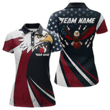 Maxcorners Eagel Bowling Custom Men Bowling Shirt Polo & Quarter-Zip Bowling Team Jerseys