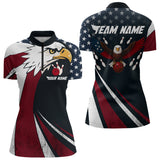 Maxcorners Eagel Bowling Custom Men Bowling Shirt Polo & Quarter-Zip Bowling Team Jerseys