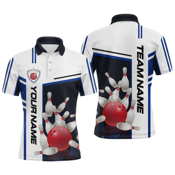 Maxcorners Bowling Team League For Team Bowling Team Men And Women Polo Shirts, Bowling Pattern Outfits