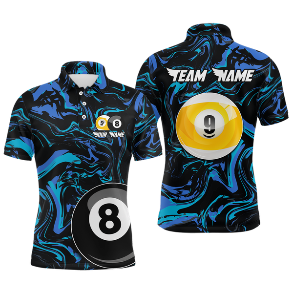 Maxcorners Sport Billiards 8 Ball And 9 Ball Pool Shirts Men And Women Billiard Polo & 1/4 Zip Shirts Billiard Team Jerseys