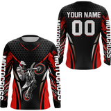 Maxcorners Custom Red Motocross Shirts Racing Jersey Dirt Bike Jersey Kid Men Women LM2809