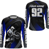 Maxcorners Custom Blue Motocross Shirts Racing Jersey Dirt Bike Jersey Kid Men Women LM2809