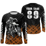 Maxcorners Orange Custom Dirt Bike Jersey Motocross Jersey Upf30+ Motocross Shirt LM2809