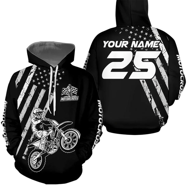 Maxcorners Custom Dirt Bike Jersey Patriotic Motocross Jersey Upf30+ Mens Women Motocross Shirt| MT2709