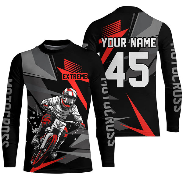 Maxcorners Adult&Kid Custom Motocross Jersey UPF30+ MX Racing Extreme Dirt Bike Racewear| MT2809