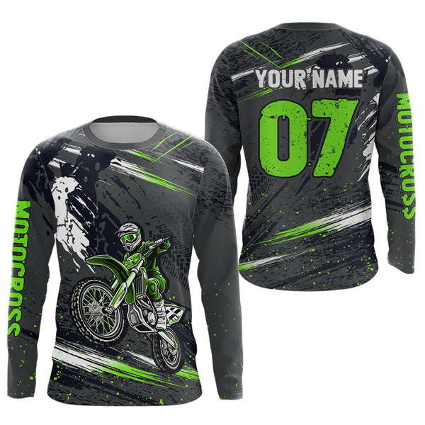 Maxcorners Adult&Kid Custom Dirt Bike Jersey Motocross Jersey Upf30+ Motocross Shirt Racing Jersey| LM2809