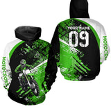 Maxcorners Adult&Kid Custom Motocross Jersey Green UPF30+ MX Racing Biker Off-road Dirt Bike Racewear| MT2809