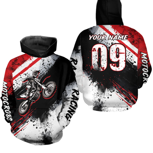 Maxcorners Adult red custom dirt bike jersey Motocross jersey upf30+ mens women Motocross Shirt| MT2709