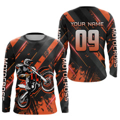 Maxcorners Custom Orange Dirt Bike Jersey Motocross Shirt Upf30+ Motocross Shirt LM2809