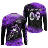 Maxcorners Purple Custom Dirt Bike Jersey Motocross Jersey Upf30+ Motocross Shirt| LM2809