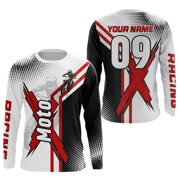 Maxcorners Custom Dirt Bike Jersey Motocross Jersey Upf30+ Mens Women Off-Road Shirt|  LM2809
