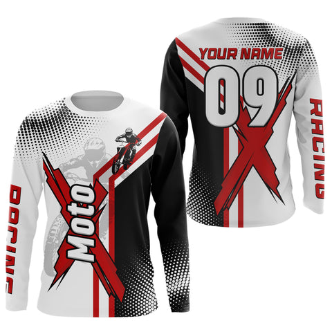 Maxcorners Custom Dirt Bike Jersey Motocross Jersey Upf30+ Mens Women Off-Road Shirt|  LM2809