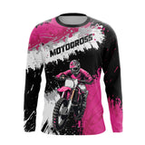 Maxcorners Adult&Kid Pink Custom Motocross Jersey UPF30+ MX Racing Dirt Bike Racewear| MT2809