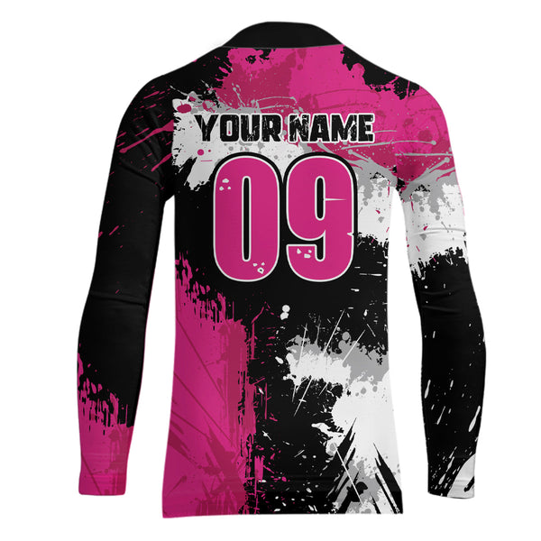 Maxcorners Adult&Kid Pink Custom Motocross Jersey UPF30+ MX Racing Dirt Bike Racewear| MT2809