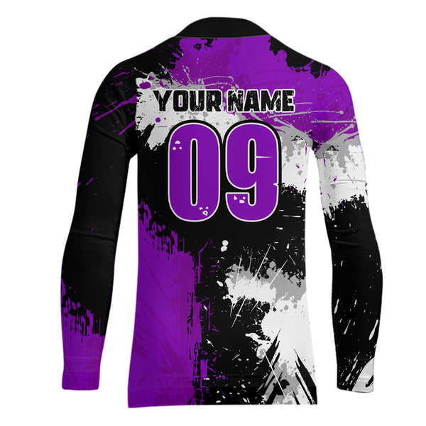 Maxcorners Adult&Kid Purple Custom Motocross Jersey UPF30+ MX Racing Dirt Bike Racewear| MT2809