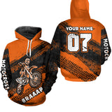 Maxcorners Custom Motocross Jersey Orange Mens Women Upf30+ Dirt Bike Jersey Racing Shirt| MT2709