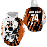 Maxcorners Custom Dirt Bike Skull Motocross Hooded Jersey Mens Women Youth Motorcycle Hoodie LM2809