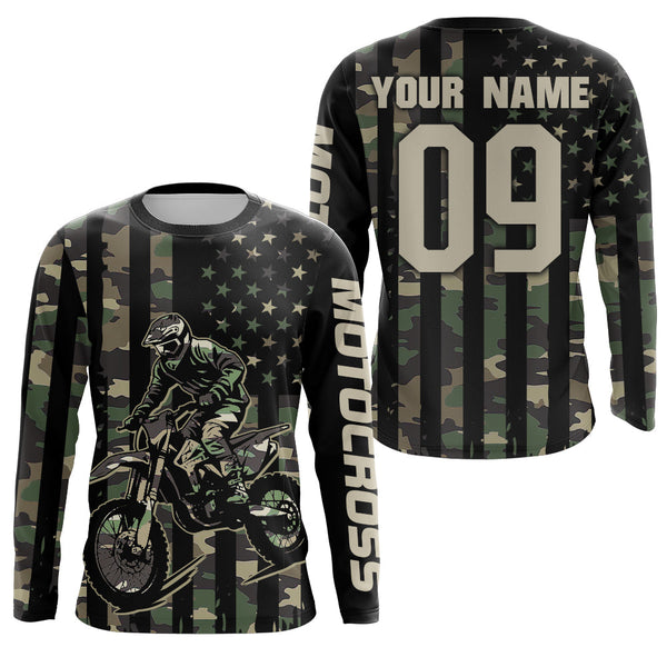 Maxcorners Custom Camo Dirt Bike Jersey Motocross Jersey Upf30+ Motocross Shirt| LM2809