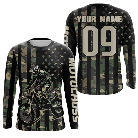 Maxcorners Custom Camo Dirt Bike Jersey Motocross Jersey Upf30+ Motocross Shirt| LM2809
