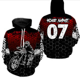 Maxcorners Red Motocross Jersey Upf30+ Custom Dirt Bike Jersey Mens Women Off-Road Jersey Adult&Kid| MT2709