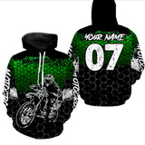 Maxcorners Green Motocross Jersey Upf30+ Custom Dirt Bike Jersey Mens Women Off-Road Jersey Adult&Kid| MT2709