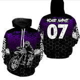 Maxcorners Purple Motocross Jersey Upf30+ Custom Dirt Bike Jersey Mens Women Off-Road Jersey Adult&Kid| MT2709