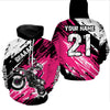 Maxcorners Adult&Kid pink custom dirt bike jersey Motocross jersey mens women braaap motocross shirt| MT2709