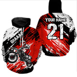 Maxcorners Adult&Kid red custom dirt bike jersey Motocross jersey mens women braaap motocross shirt| MT2709
