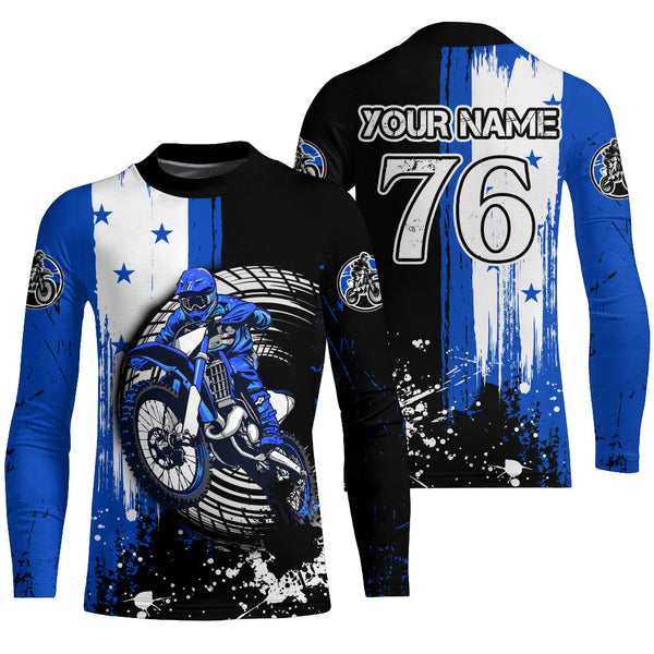 Maxcorners Custom Dirt Bike Jersey Patriotic Motocross Jersey Upf30+ Mens Motocross Shirt| MT2709