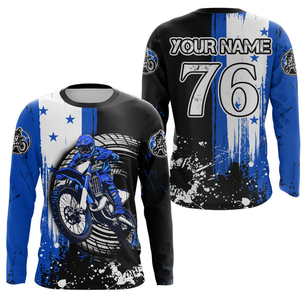 Maxcorners Custom Dirt Bike Jersey Patriotic Motocross Jersey Upf30+ Mens Motocross Shirt| MT2709