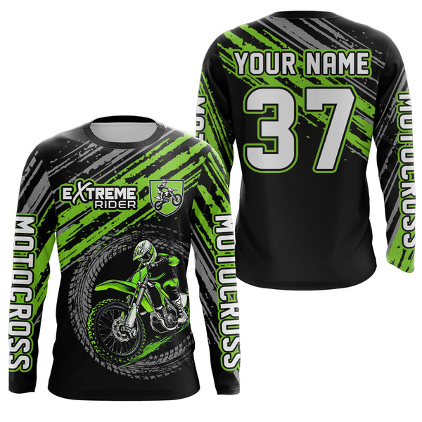 Maxcorners Adult&Kid Custom Dirt Bike Jersey Motocross Jersey Upf30+ Mens Women Motocross Shirt| LM2809
