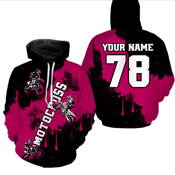 Maxcorners Pink custom dirt bike jersey adult&kid Motocross jersey upf30+ mens women Motocross Shirt| MT2709