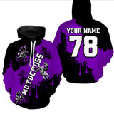Maxcorners Purple custom dirt bike jersey adult&kid Motocross jersey upf30+ mens women Motocross Shirt| MT2709