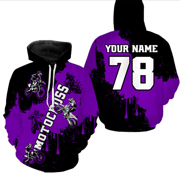 Maxcorners Purple custom dirt bike jersey adult&kid Motocross jersey upf30+ mens women Motocross Shirt| MT2709
