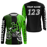 Maxcorners Custom Green Motocross Jersey Upf30+ Mens Women Dirt Bike Shirt Off Road Jersey LM2809