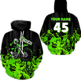 Maxcorners Adult&Kid green custom Motocross jersey upf30+ dirt bike jersey mens women Motocross Shirt| MT2709
