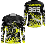 Maxcorners Yellow Dirt Bike Jersey Motocross Jersey Upf30+ Custom Mens Women Off-Road Jersey LM2809