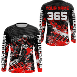 Maxcorners Red Dirt Bike Jersey Motocross Jersey Upf30+ Custom Mens Women Off-Road Jersey LM2809