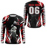 Maxcorners Custom Red Motocross Jersey for Men Women Extreme Dirt Bike Shirt| LM2809